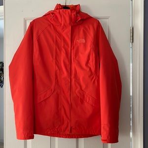 The North Face Women’s hooded winter jacket, with removable inner fleece jacket.